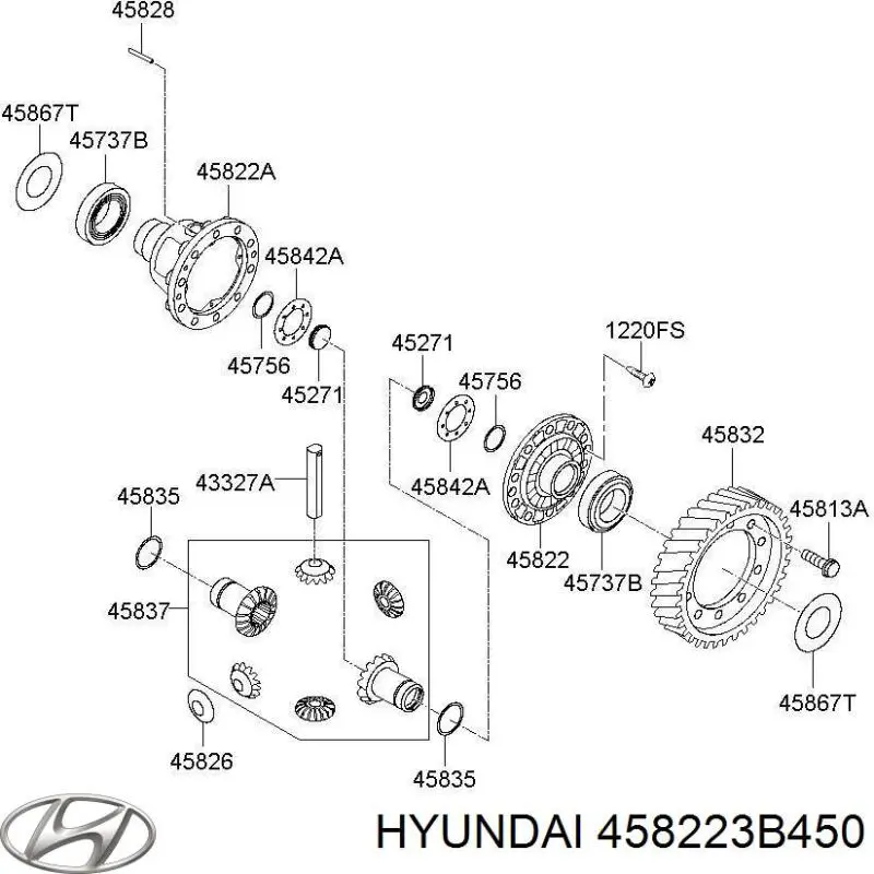 Carcasa del diferencial delantero, satélites Hyundai/Kia 458223B450 precio, desde 100,73 EUR
