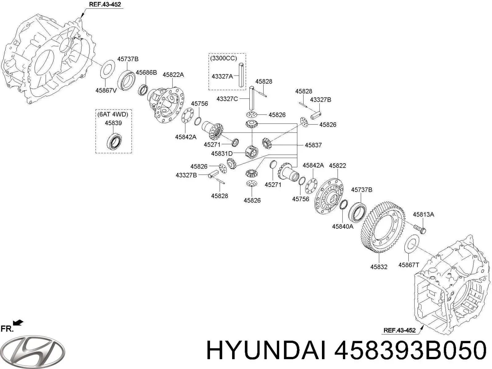 Cojinete del diferencial del eje delantero Hyundai/Kia 458393B050 precio, desde 85,77 EUR
