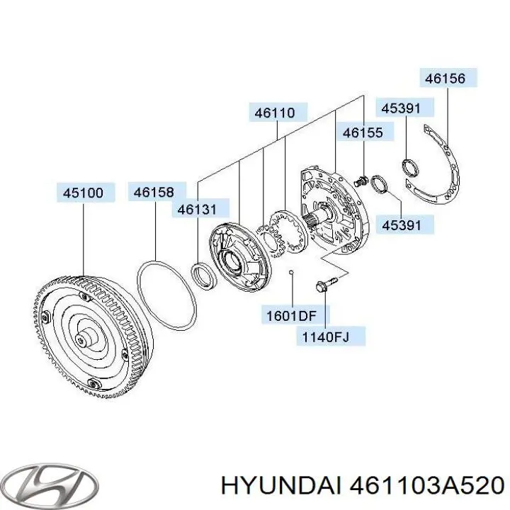 Comprar 461103A520 Hyundai/Kia Bomba De Aceite Transmision