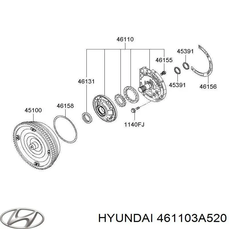 Bomba de aceite de la transmisión automática Hyundai/Kia 461103A520 precio, desde  EUR