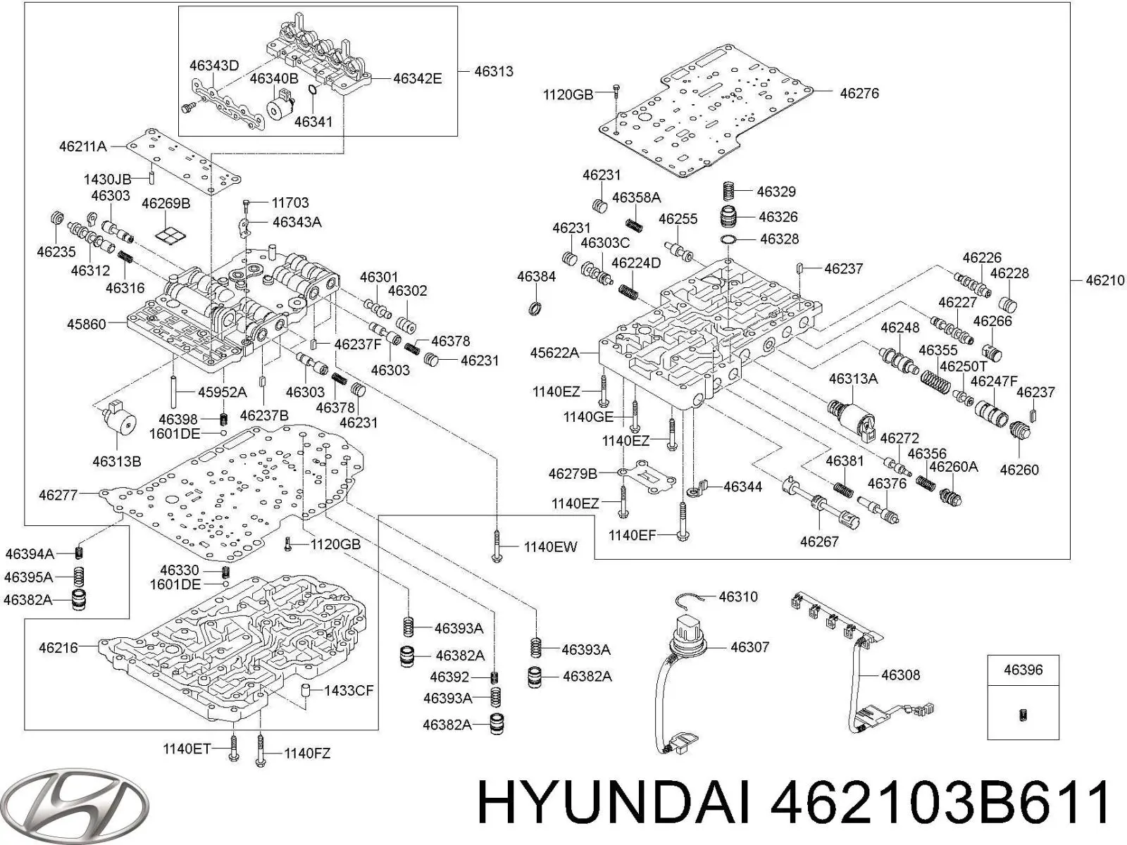 Comprar 462103B611 Hyundai/Kia Cuerpo de válvulas de la transmisión automática