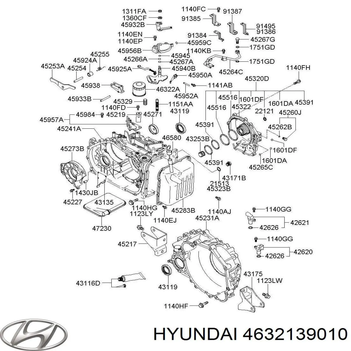 4632139010 Hyundai/Kia Filtro hidráulico transmisión automática