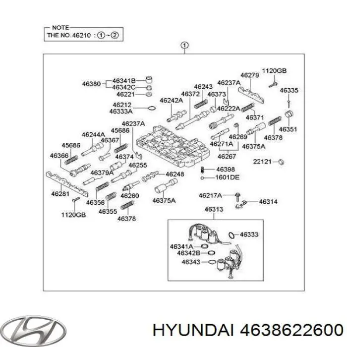 4638622610 Hyundai/Kia sensor, de temperatura de aceite caja automatica