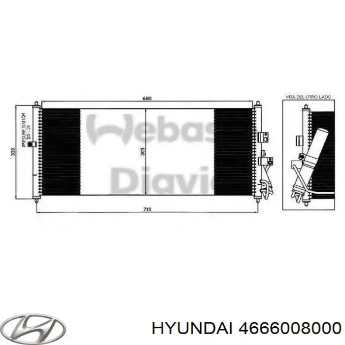 4666008000 Hyundai/Kia Rótula de dirección