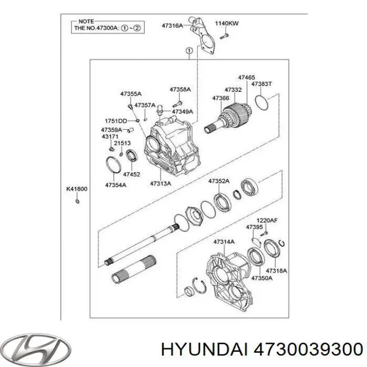 Caja de transferencia para Hyundai Santa Fe (CM)