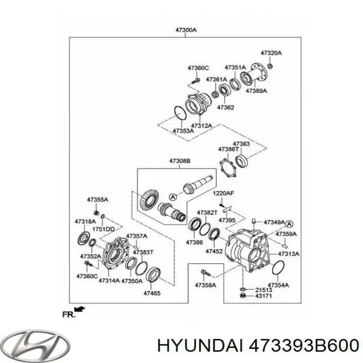 473393B600 Hyundai/Kia Juego de reparación de caja de transferencia