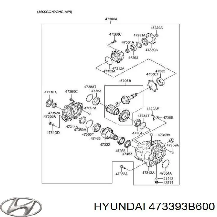 Juego de reparación de caja de transferencia Hyundai/Kia 473393B600 precio, desde 282,81 EUR