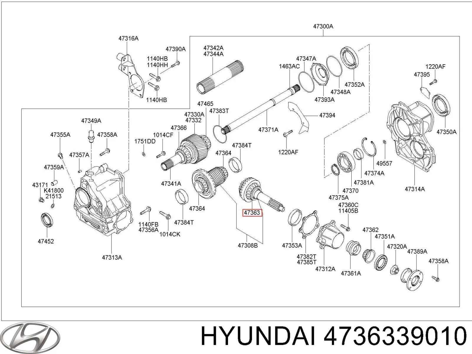 Cojinete delantero del eje de salida de la caja de transferencia Hyundai/Kia 4736339010 precio, desde 46,18 EUR