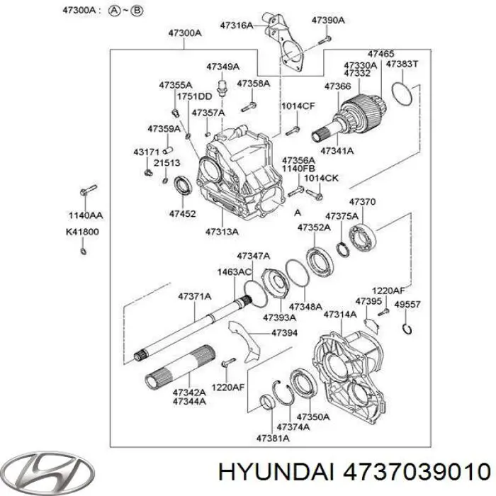 Cojinete delantero del eje de salida de la caja de transferencia Hyundai/Kia 4737039010 precio, desde 12,95 EUR