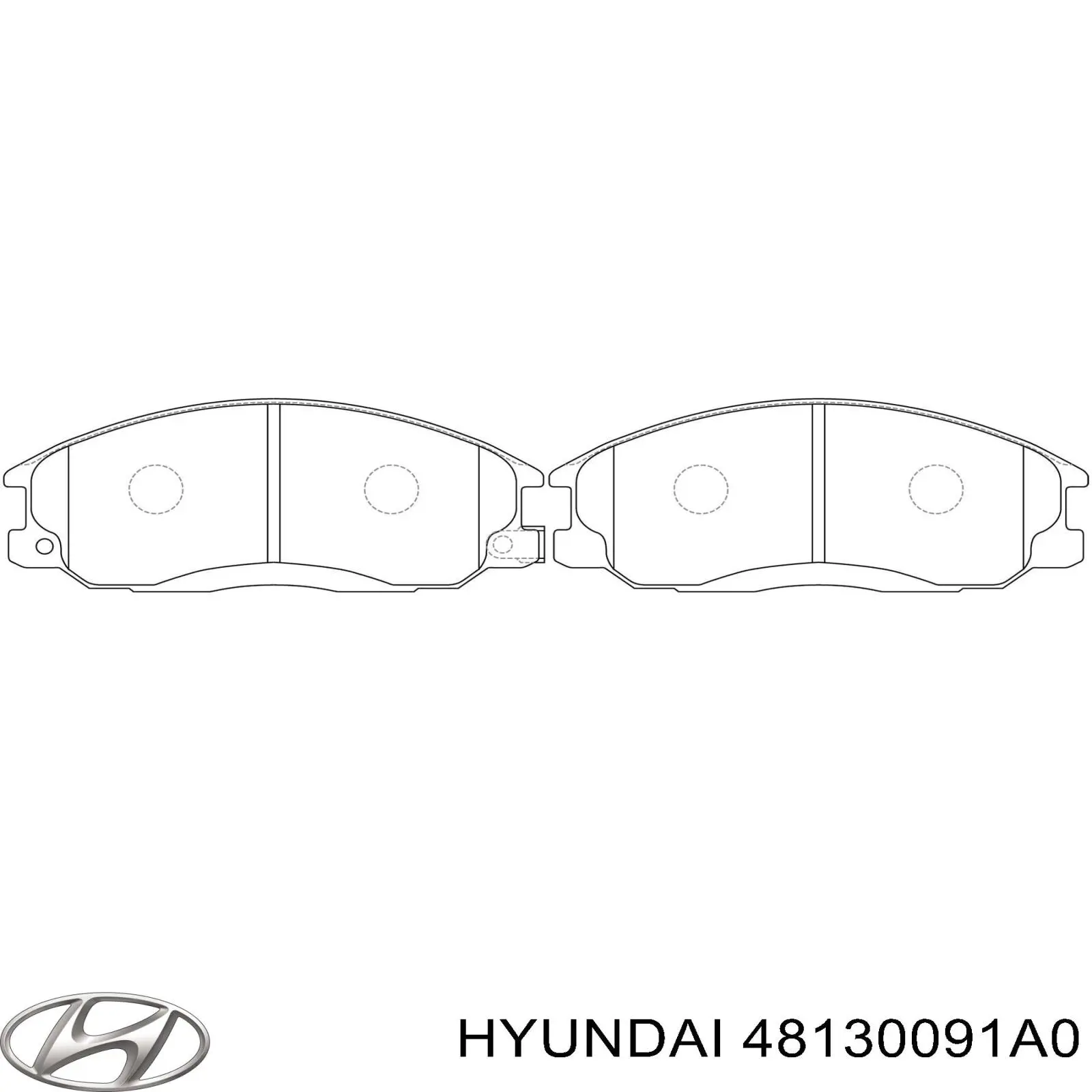Pastillas de freno 48130091A0 Hyundai/Kia