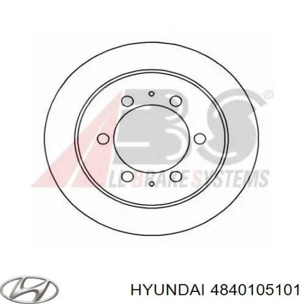Disco de freno trasero 4840105101 Hyundai/Kia