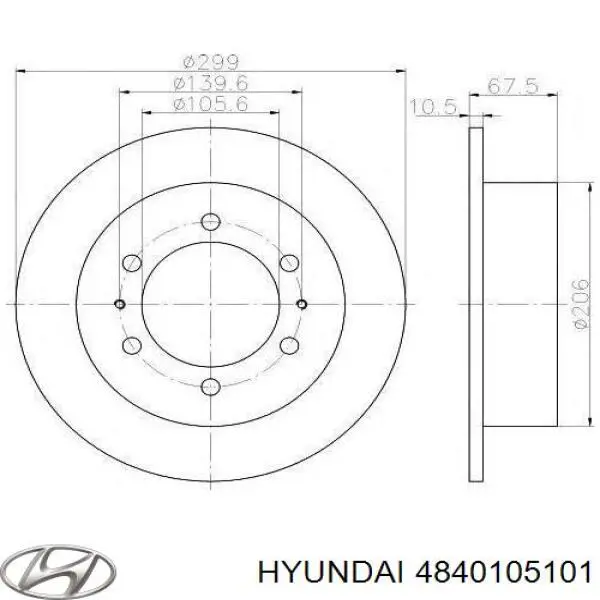 Disco de freno trasero Hyundai/Kia 4840105101 precio, desde 41,84 EUR