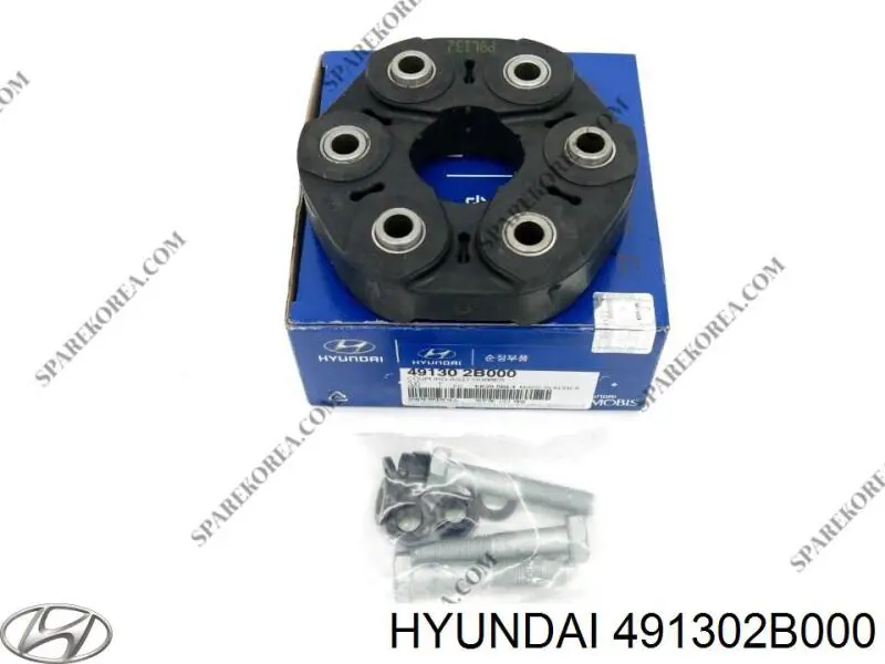 Acoplamiento elástico trasero del cardán Hyundai/Kia 491302B000
