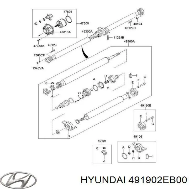 Acoplamiento elástico trasero del cardán Hyundai/Kia 491902EB00 precio, desde 114,06 EUR