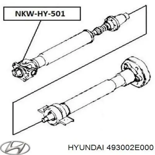 Comprar 493002E000 Hyundai/Kia Árbol cardán trasero completo