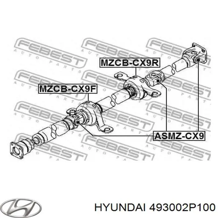 Cardán trasero Hyundai/Kia 493002P100 precio, desde 209,09 EUR