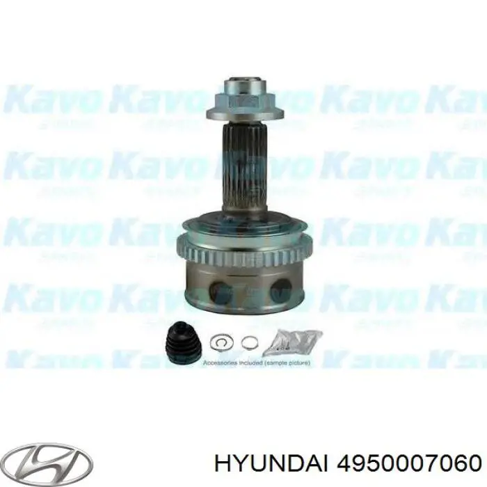 4950007060 Hyundai/Kia árbol de transmisión delantero derecho