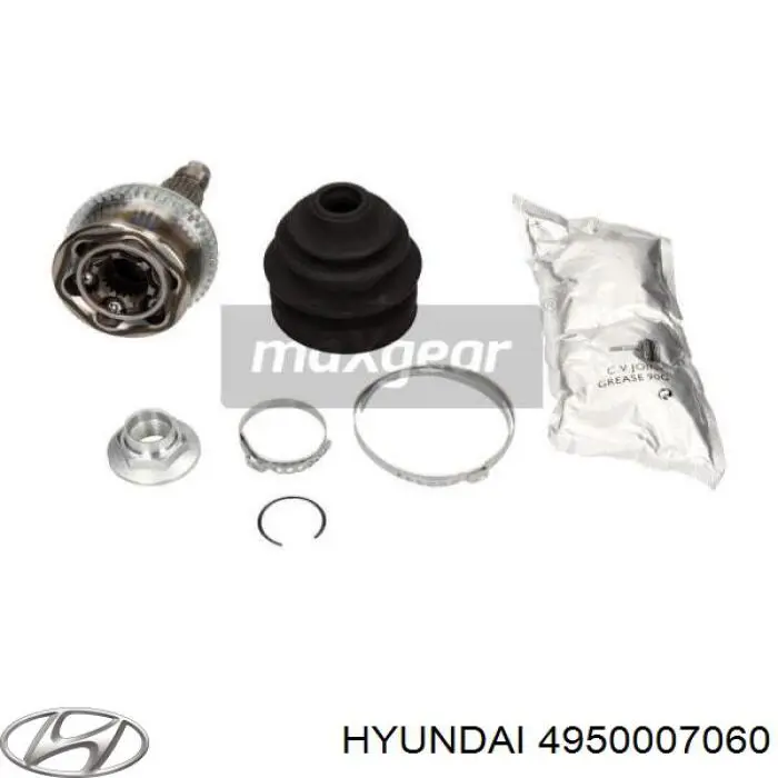 Semieje delantero derecho Hyundai/Kia 4950007060 precio, desde 86,22 EUR