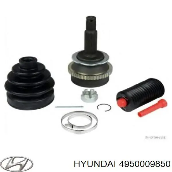 4950009850 Hyundai/Kia árbol de transmisión delantero derecho