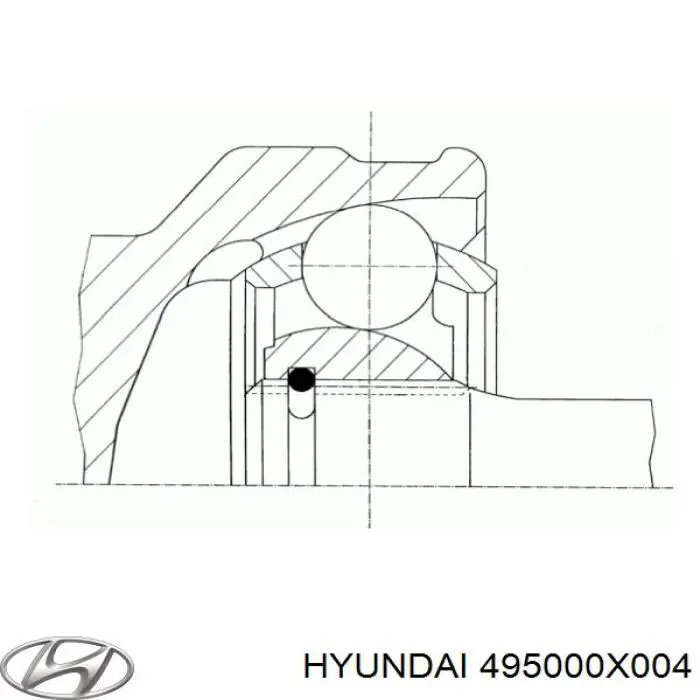 495000X004 Hyundai/Kia junta homocinética exterior delantera