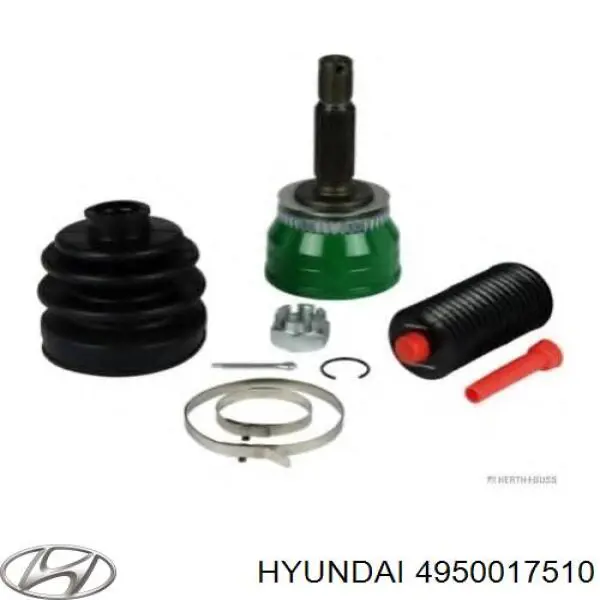 4950017510 Hyundai/Kia árbol de transmisión delantero izquierdo
