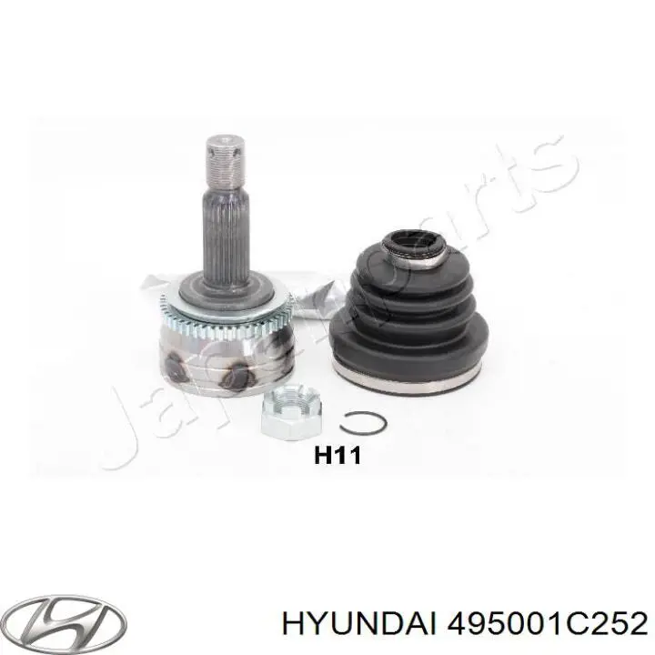 495000B050 Hyundai/Kia árbol de transmisión delantero izquierdo