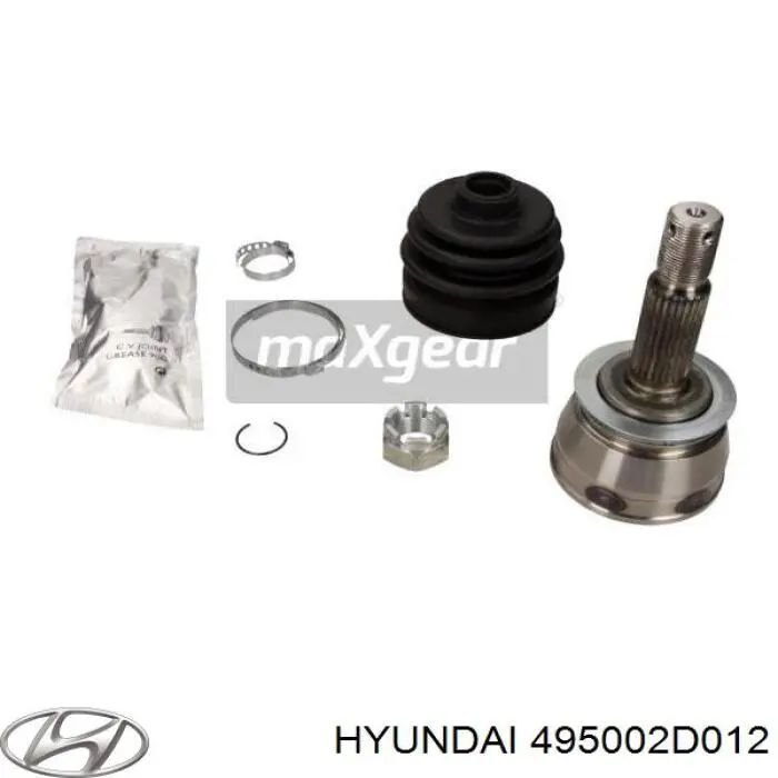 495002D012 Hyundai/Kia árbol de transmisión delantero derecho