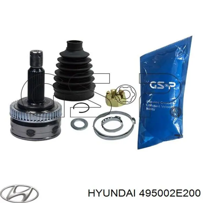 495002E200 Hyundai/Kia árbol de transmisión delantero derecho