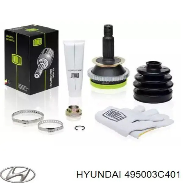 495003C401 Hyundai/Kia árbol de transmisión delantero izquierdo