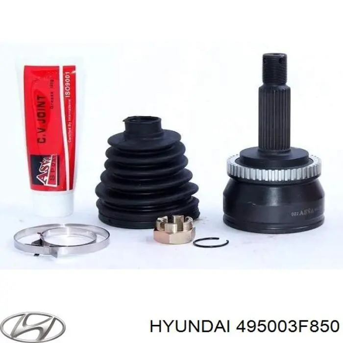 495003F850 Hyundai/Kia árbol de transmisión delantero derecho