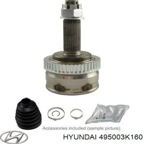 495003K160 Hyundai/Kia árbol de transmisión delantero derecho