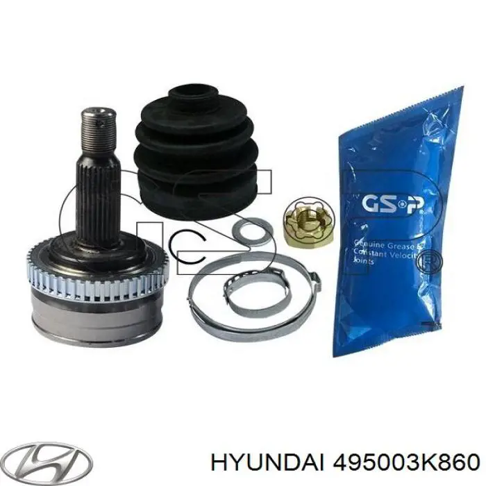 495003K560 Hyundai/Kia árbol de transmisión delantero derecho