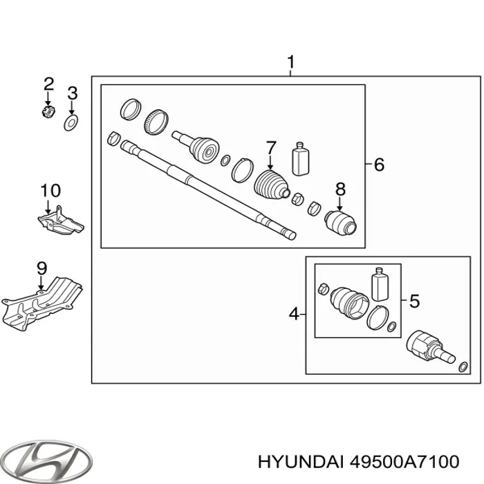 49500A7100 Hyundai/Kia