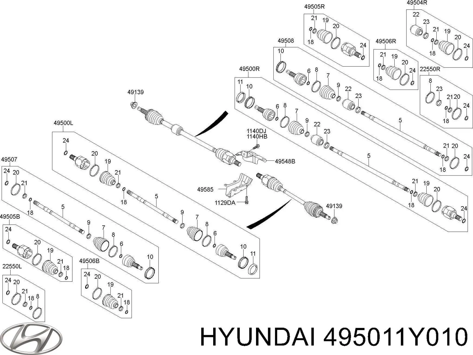 Árbol de transmisión delantero derecho para KIA Picanto (TA)