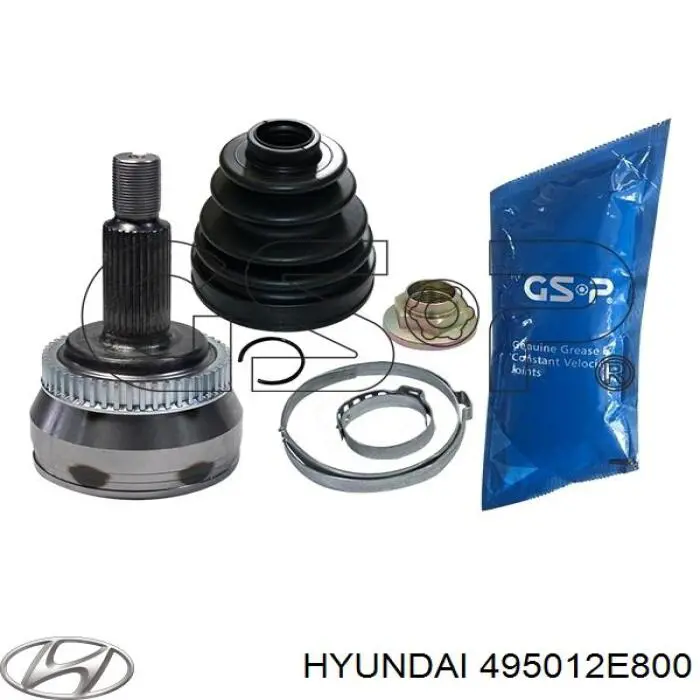 495012E800 Hyundai/Kia árbol de transmisión delantero izquierdo