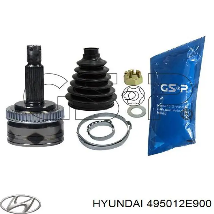 495012E900 Hyundai/Kia árbol de transmisión delantero izquierdo