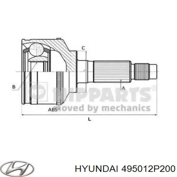 Junta homocinética exterior delantera Hyundai/Kia 495012P200 precio, desde 44,82 EUR