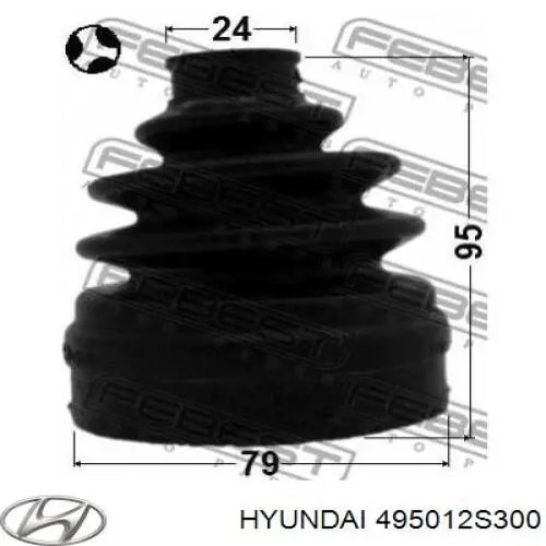 495012S300 Hyundai/Kia árbol de transmisión delantero derecho