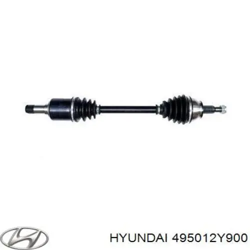 495012Y900 Hyundai/Kia árbol de transmisión delantero derecho