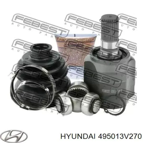 495013V270 Hyundai/Kia árbol de transmisión delantero derecho