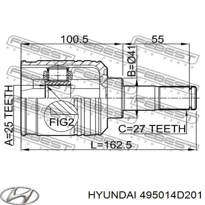 XX495014D201 Market (OEM) junta homocinética exterior delantera