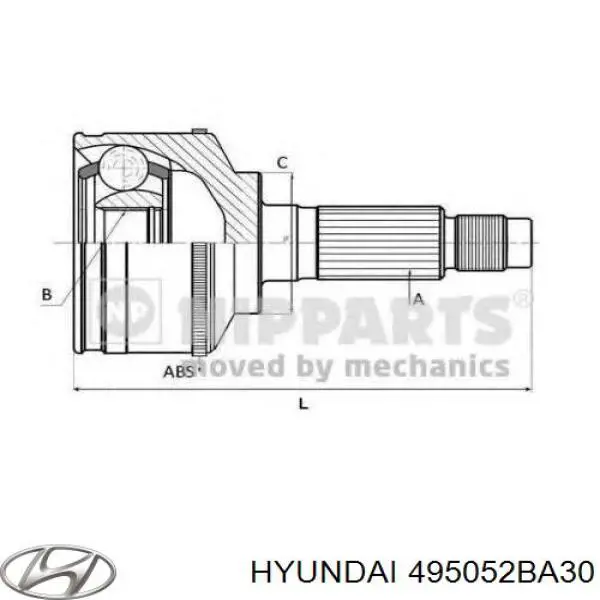 495052BA30 Hyundai/Kia junta homocinética interior delantera izquierda