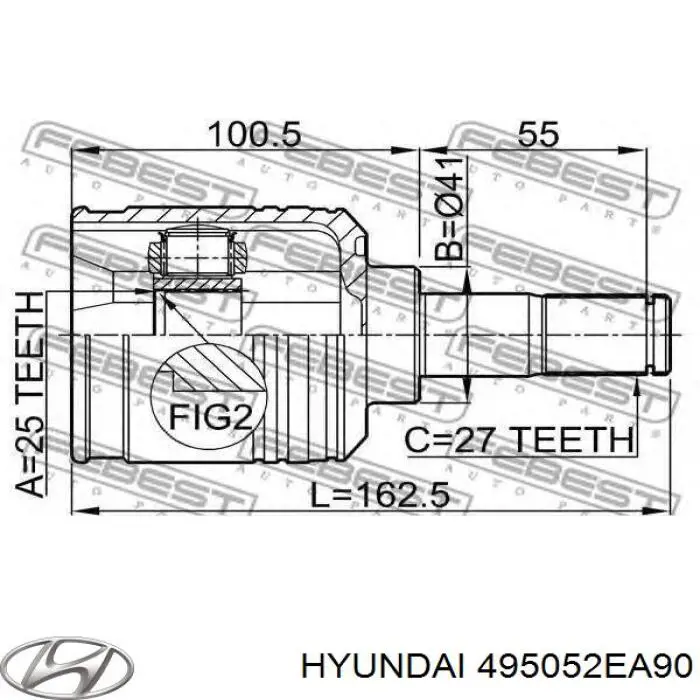 495052EA90 Hyundai/Kia junta homocinética interior delantera izquierda