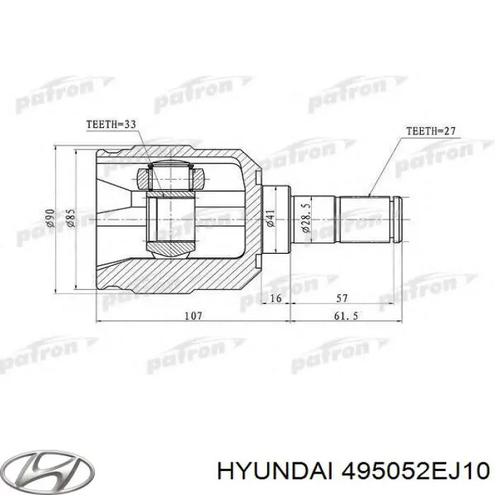 Junta homocinética interna delantera Hyundai/Kia 495052EJ10 precio, desde 87,71 EUR