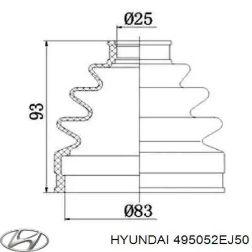 Junta homocinética interna delantera derecha Hyundai/Kia 495052EJ50 precio, desde 75,44 EUR
