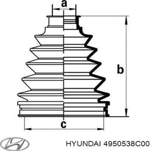 Junta homocinética interna delantera Hyundai/Kia 4950538C00 precio, desde 50,41 EUR