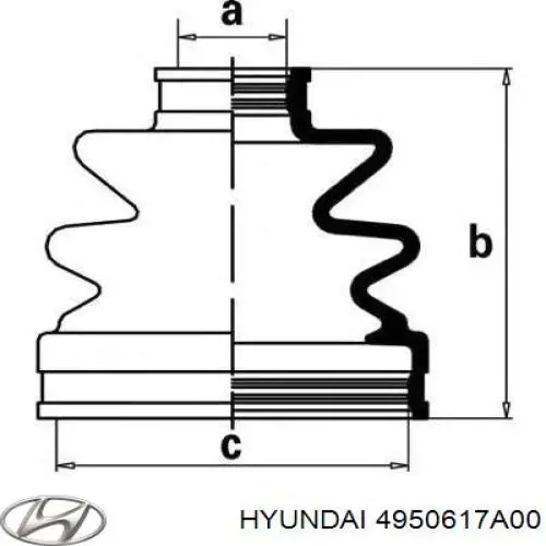 Comprar 4950617A00 Hyundai/Kia Fuelle de semieje delantero interior
