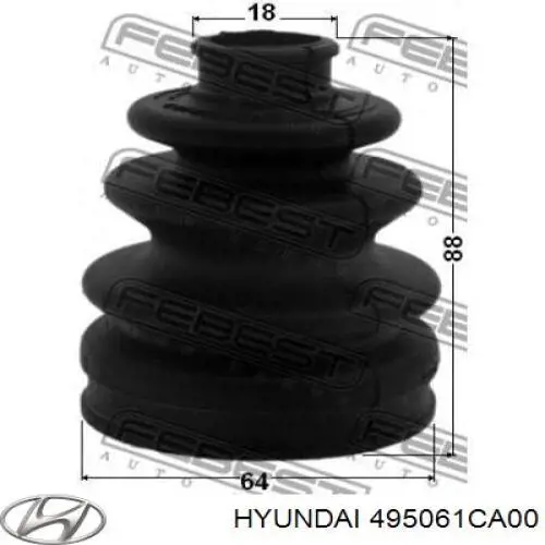 Fuelle transmisión delantero exterior Hyundai/Kia 495061CA00 precio, desde 12,90 EUR