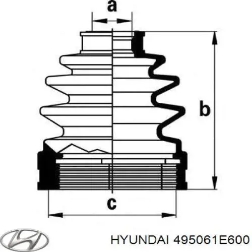 Comprar 495061E600 Hyundai/Kia Fuelle de semieje delantero interior