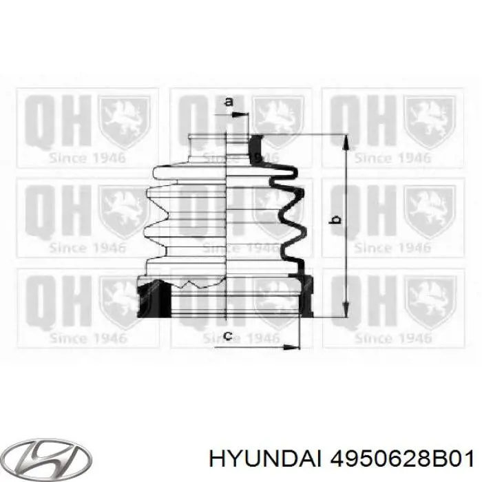 4950628B01 Hyundai/Kia fuelle, árbol de transmisión delantero interior
